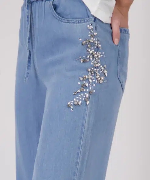 Monari strasszos farmernadrág - kék, 6. kép | MyBerill Boutique