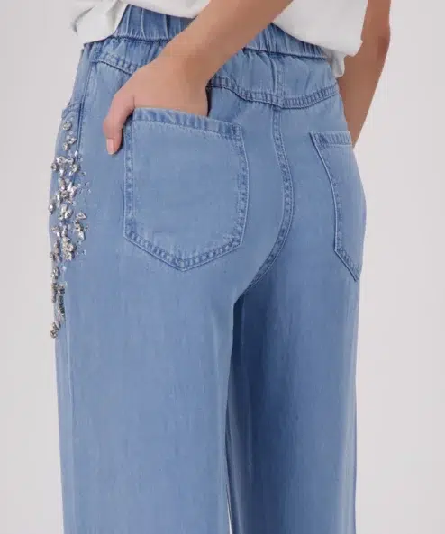 Monari strasszos farmernadrág - kék, 4. kép | MyBerill Boutique
