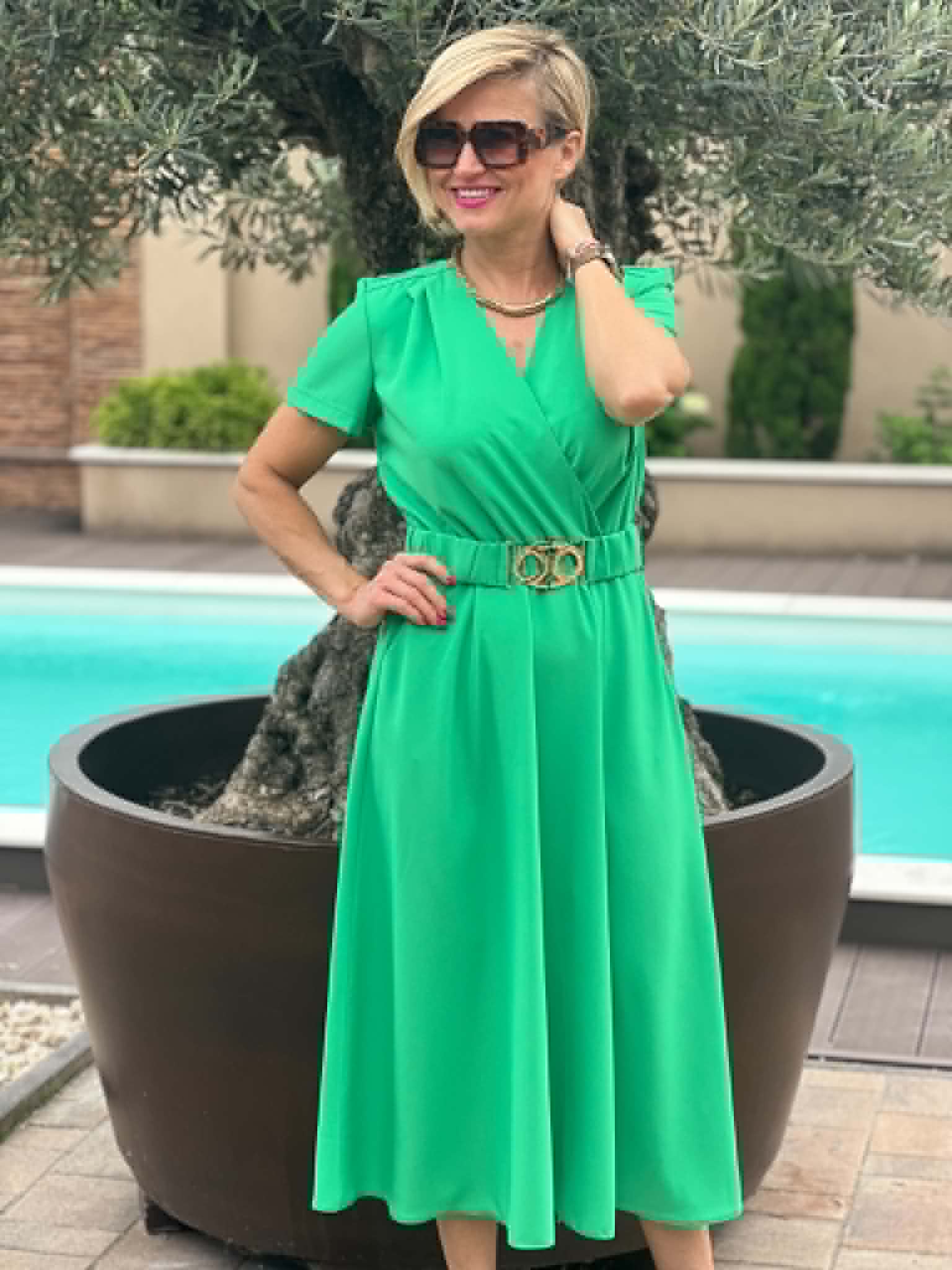 Mystic Day Gréta ruha zöld - Alkalmi ruha, 3. kép | MyBerill Boutique