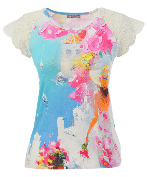 Alternative view of Dolcezza "Nyár Santoriniben" Felső vállán csipkés