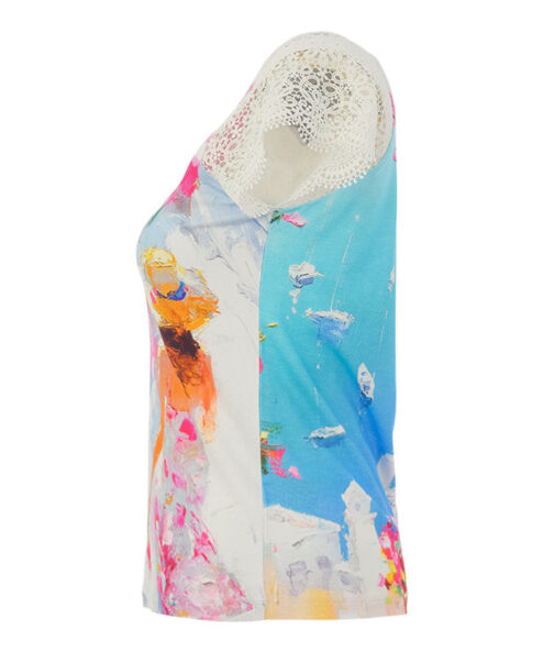 Dolcezza “Nyár Santoriniben” Felső vállán csipkés - Blúz, 4. kép | MyBerill Boutique