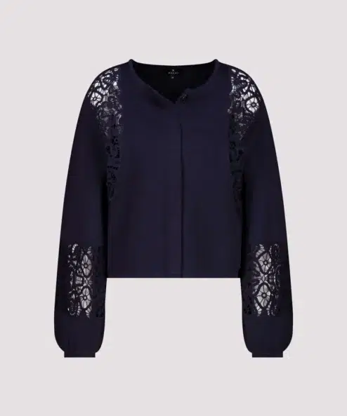 Monari csipkebetétes kardigán (sötétkék) - gombos, 6. kép | MyBerill Boutique
