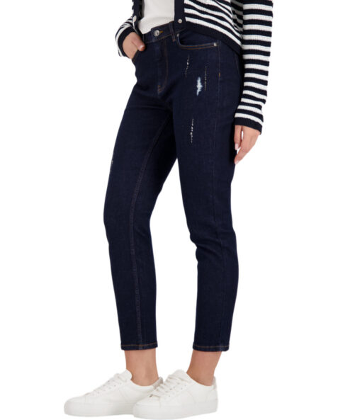 Monari sötétkék farmer 7/8 strasszos - kék, 4. kép | MyBerill Boutique