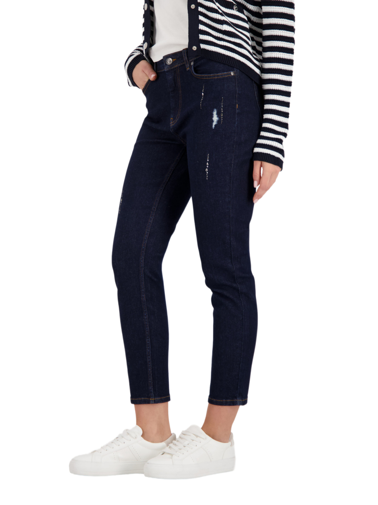 Monari sötétkék farmer 7/8 strasszos - kék, 4. kép | MyBerill Boutique