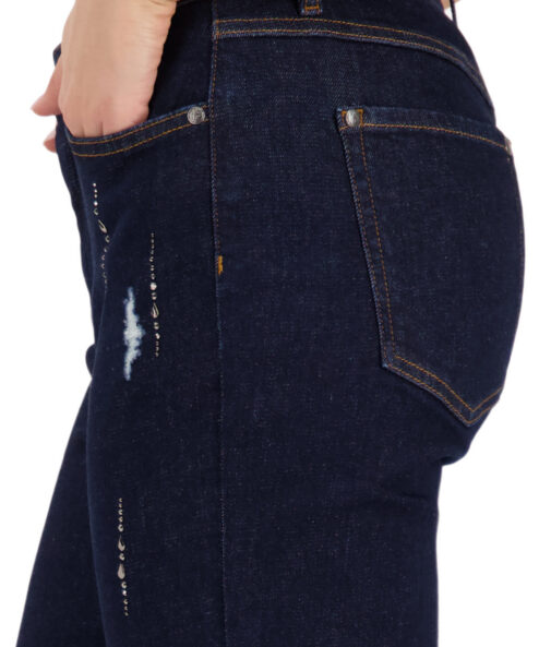 Monari sötétkék farmer 7/8 strasszos - kék, 3. kép | MyBerill Boutique