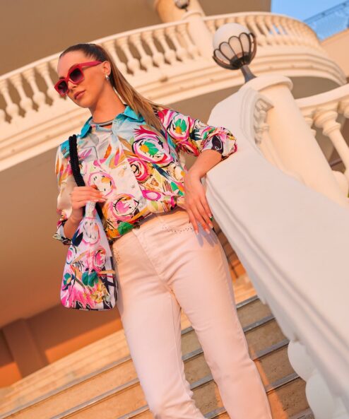 Dolcezza Jeans fehér capri nadrág