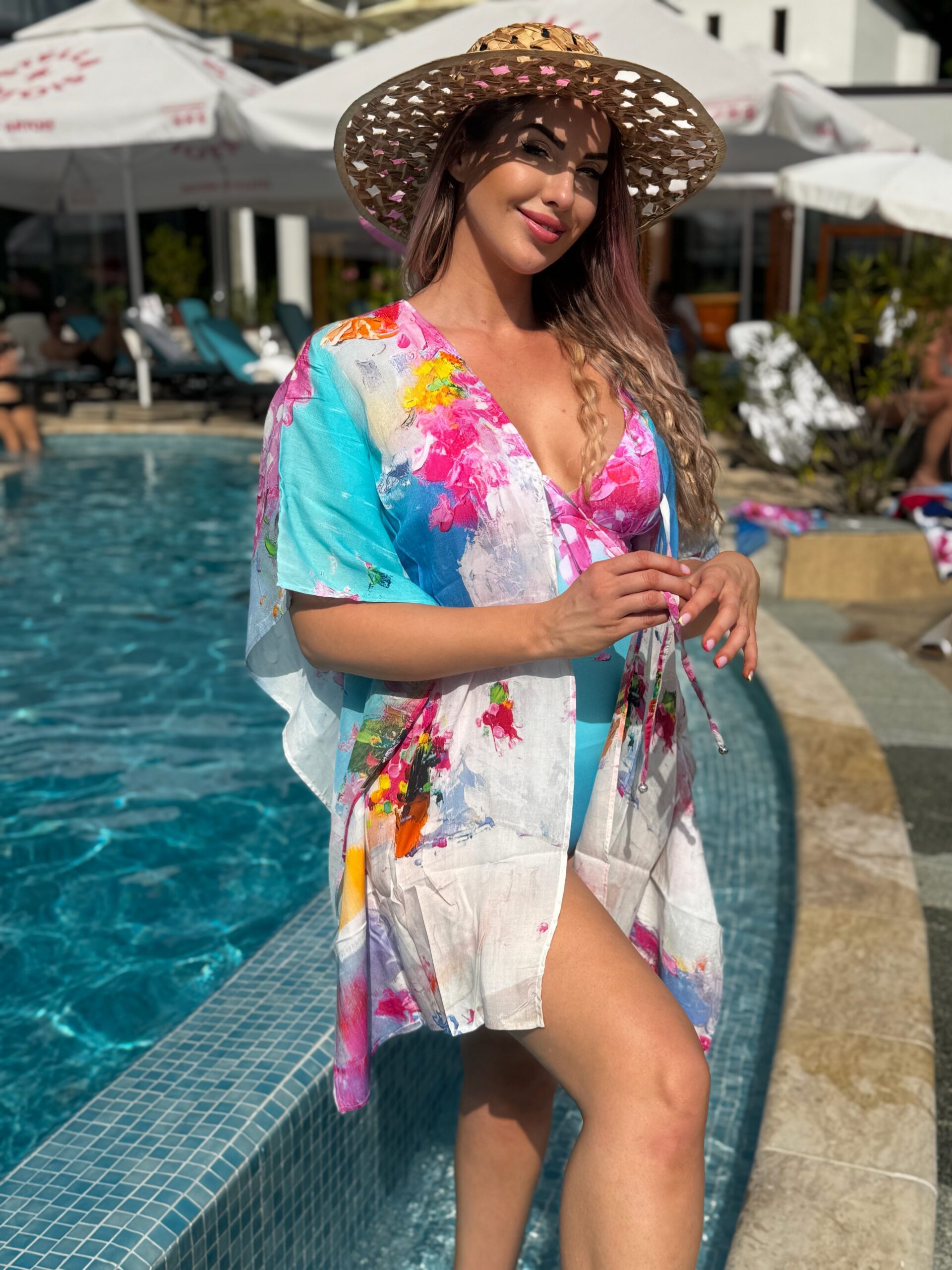Dolcezza “Nyár Santoriniben” Strandruha - acélkék, 2. kép | MyBerill Boutique