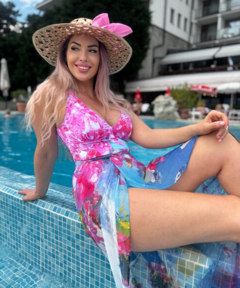 Dolcezza “Nyár Santoriniben” egyrészes fürdőruha - acélkék, 7. kép | MyBerill Boutique
