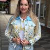 Dolcezza “Parti Virágok” kabát átlátszó strasszokkal - 3/4-es ujjú | MyBerill Boutique