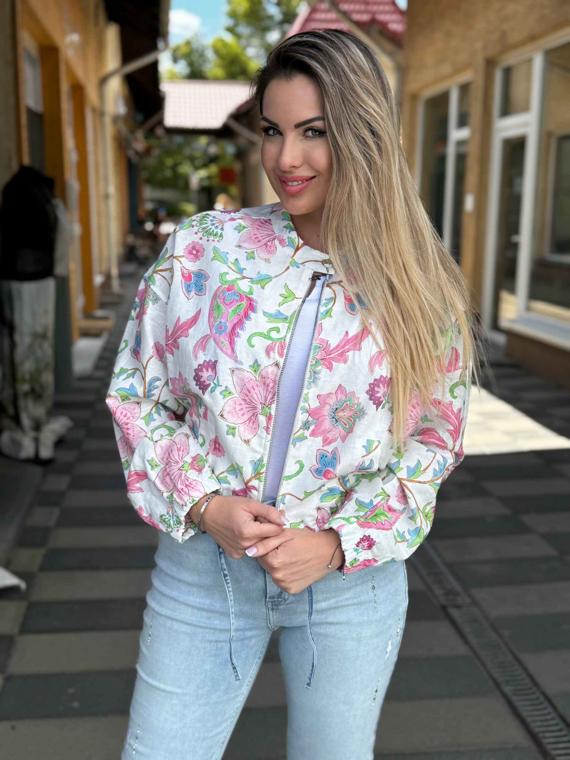 Monari virágmintás kiskabát - bézs, 3. kép | MyBerill Boutique
