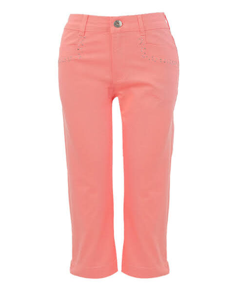 Dolcezza Jeans korall capri nadrág