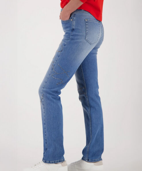 Monari strasszos feliratú farmer nadrág kék - kék, 3. kép | MyBerill Boutique