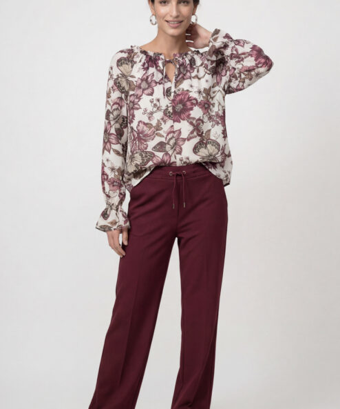 Monari Széles szárú nadrág bordó - bordó, 2. kép | MyBerill Boutique