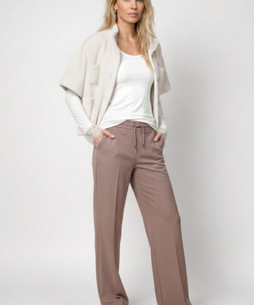 Monari Széles szárú nadrág taupe - barna | MyBerill Boutique