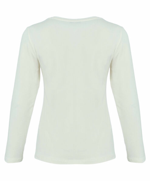 Dolcezza ekrü kerek nyakú hosszú ujjú felső - 3/4-es ujjú, 3. kép | MyBerill Boutique