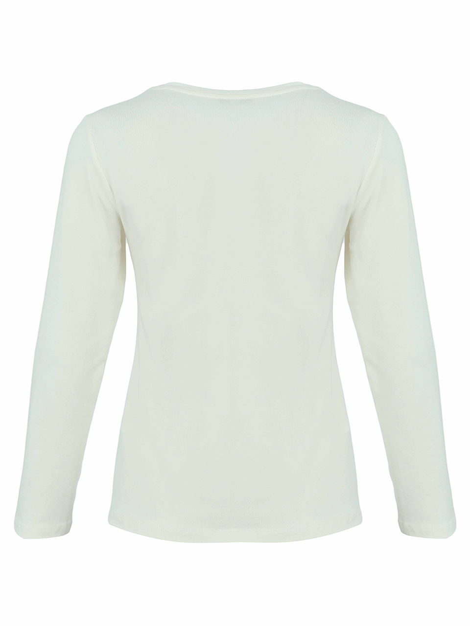 Dolcezza ekrü kerek nyakú hosszú ujjú felső - 3/4-es ujjú, 3. kép | MyBerill Boutique