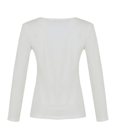 Dolcezza ekrü V nyakú hosszú ujjú felső - 3/4-es ujjú, 3. kép | MyBerill Boutique