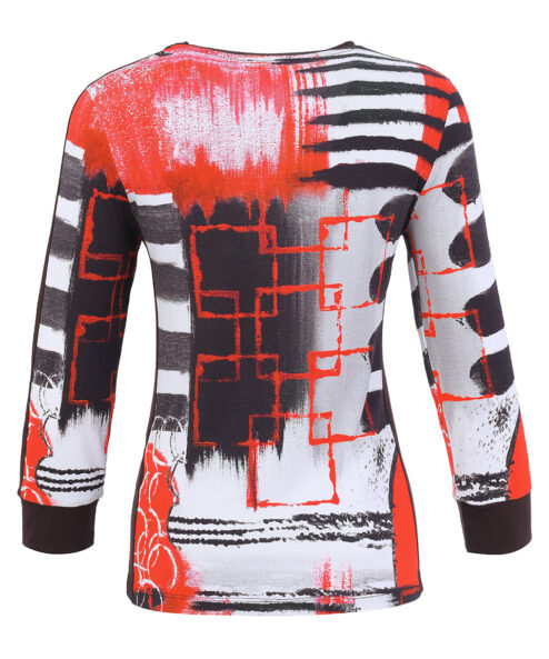 Dolcezza „Geo Stripes” kerek nyakú felső - 3/4-es ujjú, 5. kép | MyBerill Boutique