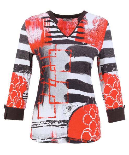 Dolcezza „Geo Stripes” V kivágott felső - Dolcezza, 4. kép | MyBerill Boutique