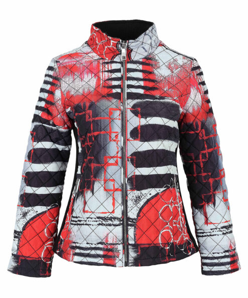 Dolcezza „Geo Stripes” kabát - cipzáras, 2. kép | MyBerill Boutique
