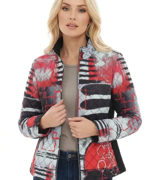 Dolcezza „Geo Stripes” kabát - cipzáras | MyBerill Boutique