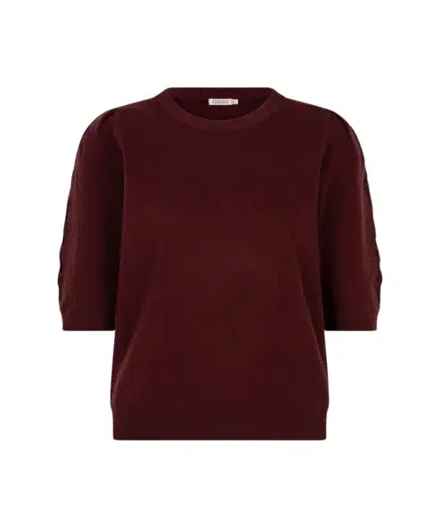 ESQUALO Kötött felső, hímzett mintával - bordó, 6. kép | MyBerill Boutique