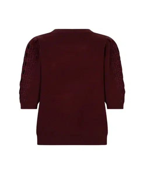 ESQUALO Kötött felső, hímzett mintával - bordó, 5. kép | MyBerill Boutique