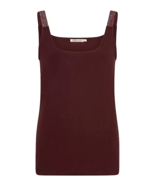ESQUALO Lurex pántos felső bordó - bordó, 4. kép | MyBerill Boutique