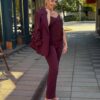 ESQUALO Csipkés szatén spagetti pántos felső - bordó | MyBerill Boutique