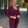 ESQUALO bordó hosszított 3/4 ujjú blézer - 3/4-es ujjú | MyBerill Boutique