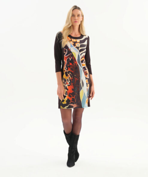 Dolcezza „Állatvilág” strasszos ruha - 3/4-es ujjú, 2. kép | MyBerill Boutique