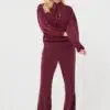 ESQUALO Monogramos modál bordó nadrág - bordó | MyBerill Boutique