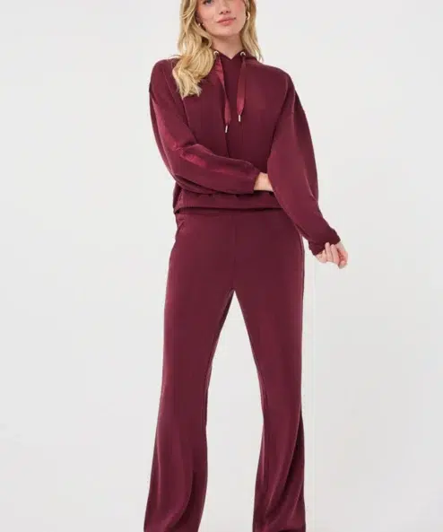 ESQUALO Monogramos modál bordó nadrág - bordó | MyBerill Boutique