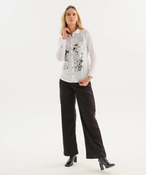 Dolcezza blúz arany ezüst mintával - arany | MyBerill Boutique