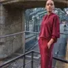 ESQUALO Monogramos modál bordó hosszú szoknya - bordó | MyBerill Boutique