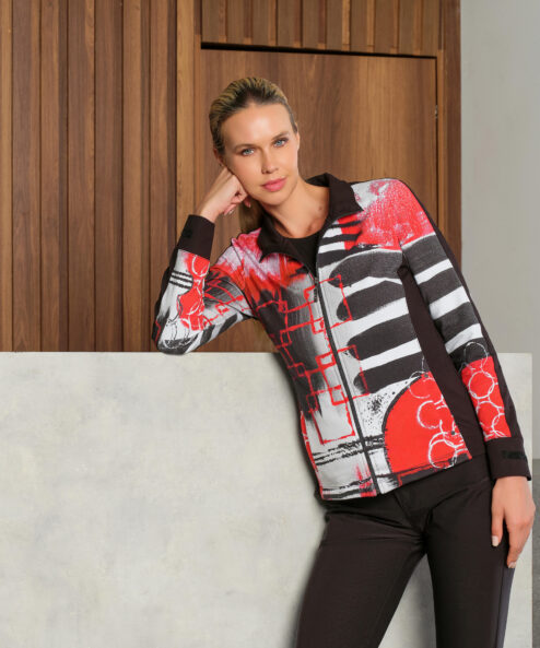 Dolcezza „Geo Stripes” cipzáras kabátka - Blézer, 2. kép | MyBerill Boutique