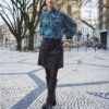 ESQUALO Bőrhatású átlapolt szoknya fekete - Esqualo | MyBerill Boutique