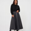 ESQUALO Bőrhatású midi szoknya fekete - Esqualo | MyBerill Boutique
