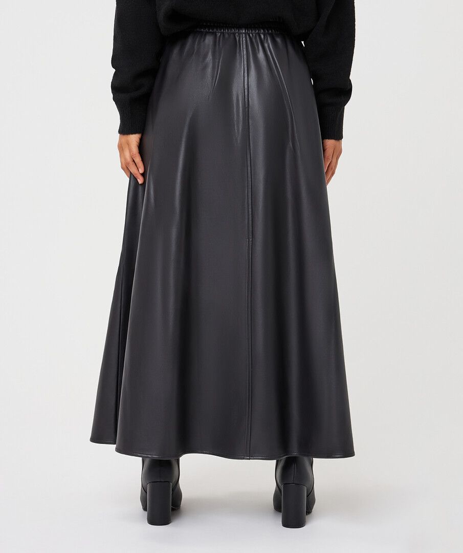 ESQUALO Bőrhatású midi szoknya fekete - Esqualo, 4. kép | MyBerill Boutique