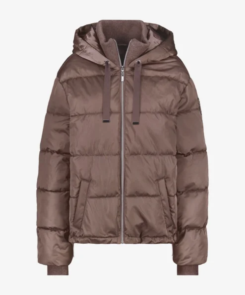 Monari Taupe bélelt steppelt kabát - barna, 6. kép | MyBerill Boutique