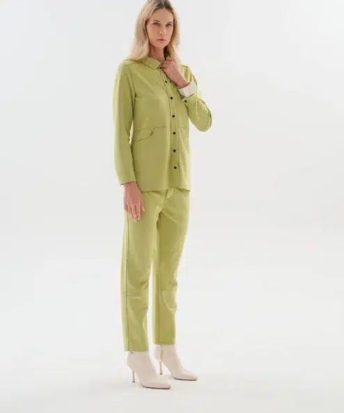 Dolcezza velúr szövet nadrág lime