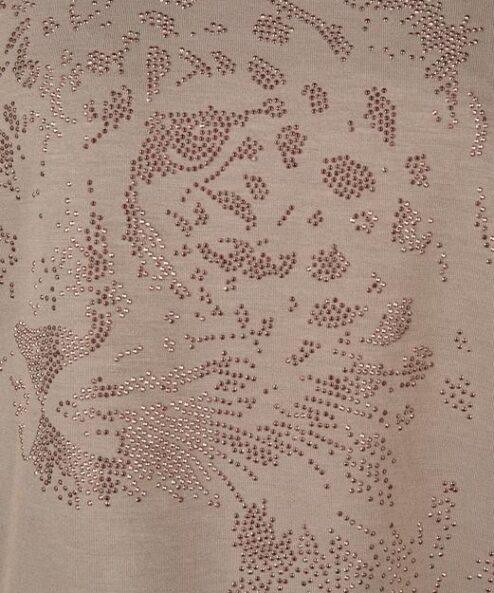 Alternative view of Rabe taupe pulóver strassz mintával