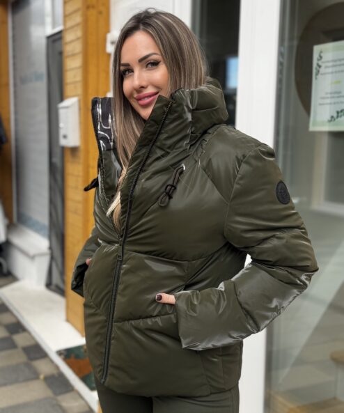 Alternative view of Dolcezza khaki téli kabát