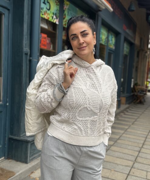 Monari Kötött mintás pulóver